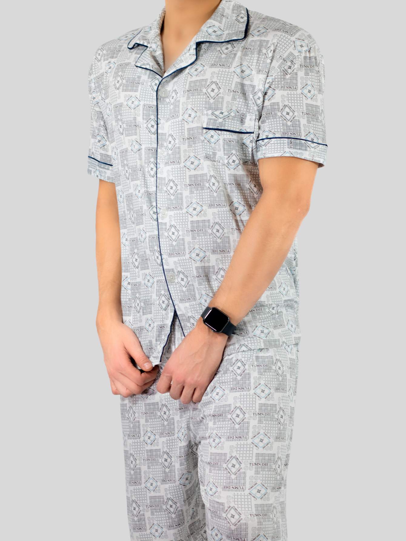 Foto 5 pulgar | Pijama Pantalón y Camisa Ligera para Hombre