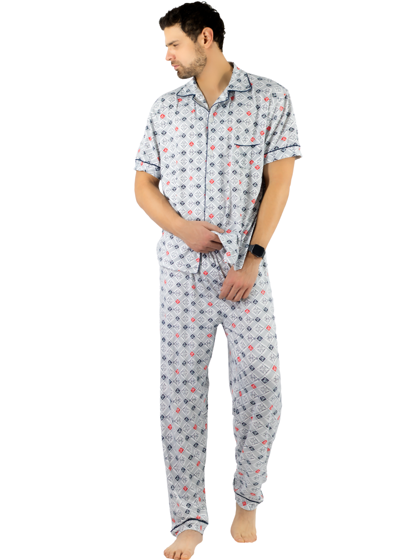 Foto 2 pulgar | Pijama Pantalón y Camisa Pij-091 D6 para Hombre
