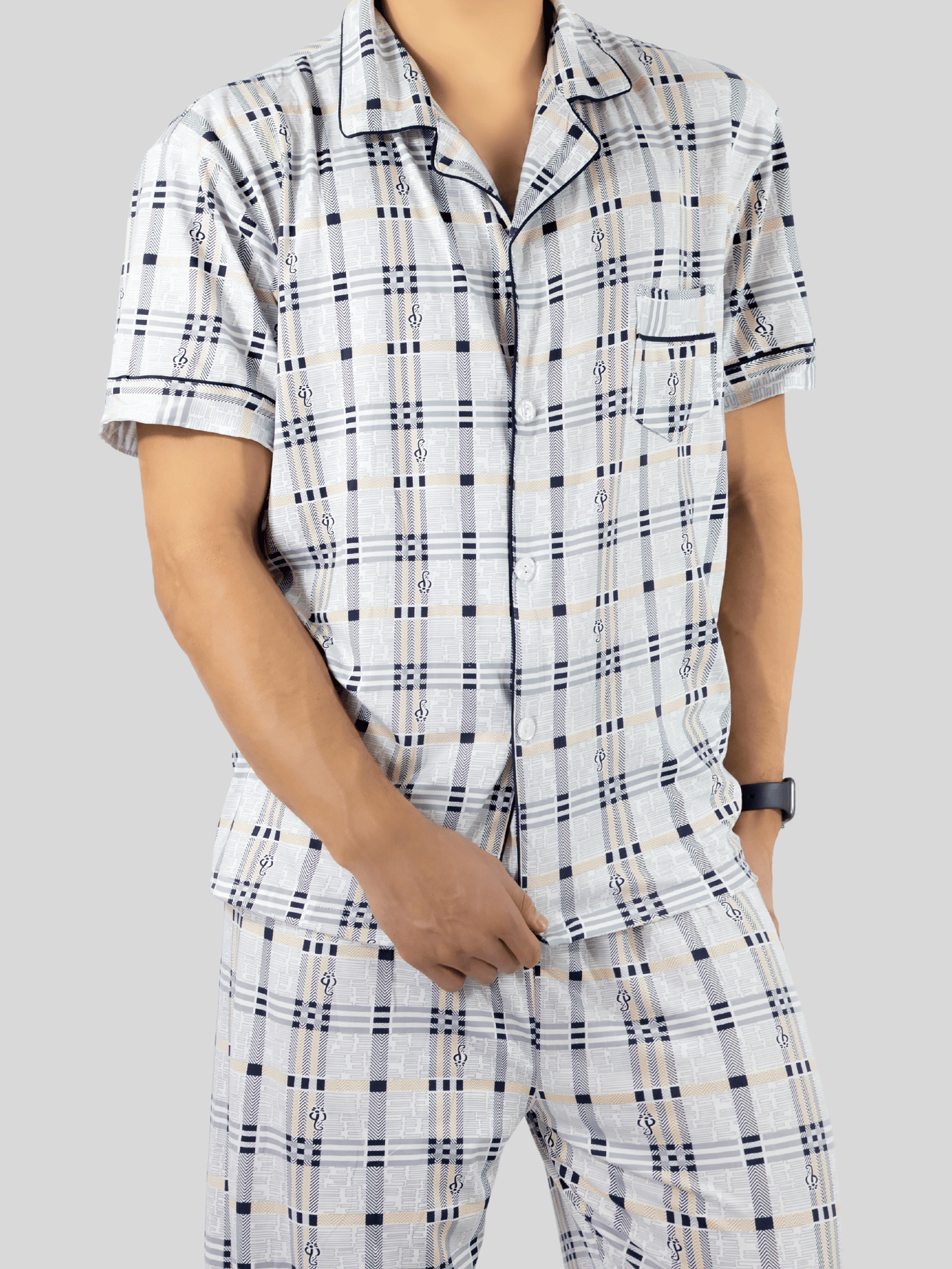 Foto 7 pulgar | Pijama para Hombre Pantalón y Camisa PIJ-091 D7