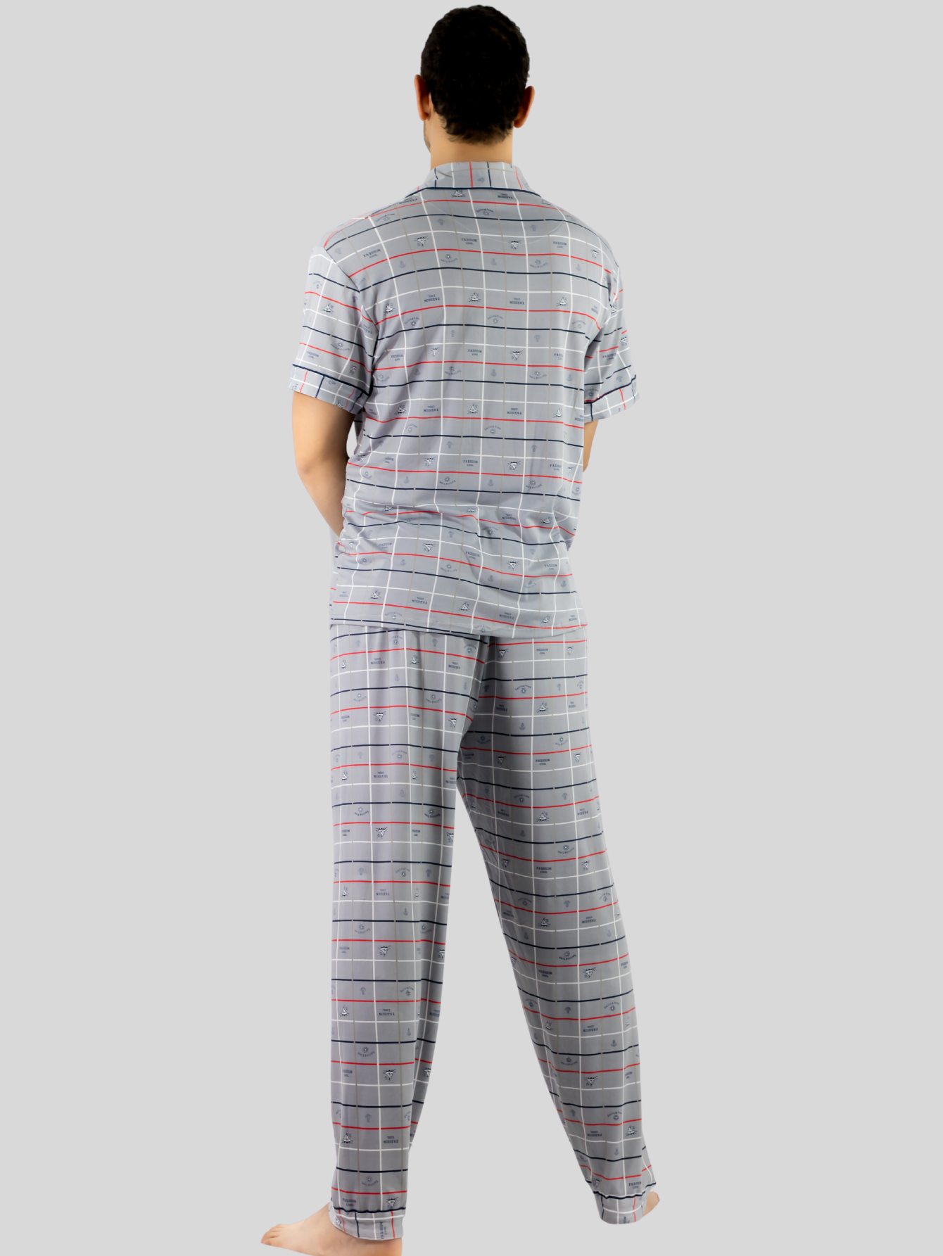 Foto 4 pulgar | Pijama para Hombre Pantalón y Camisa PIJ-091 D1