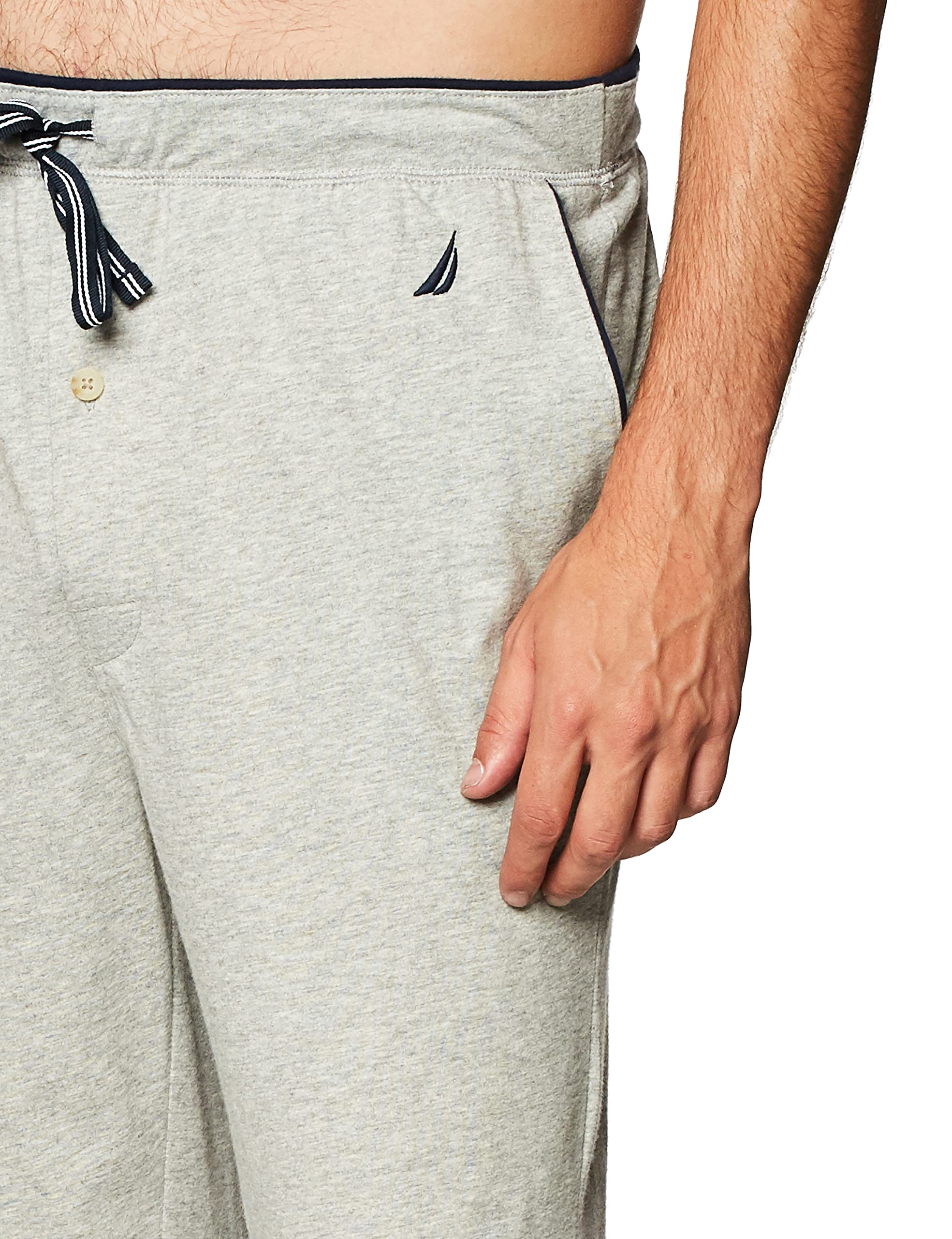 Foto 3 pulgar | Sleep Lounge-pant Nautica Soft Knit Para Hombre, Color Gris Jaspeado - Venta Internacional.