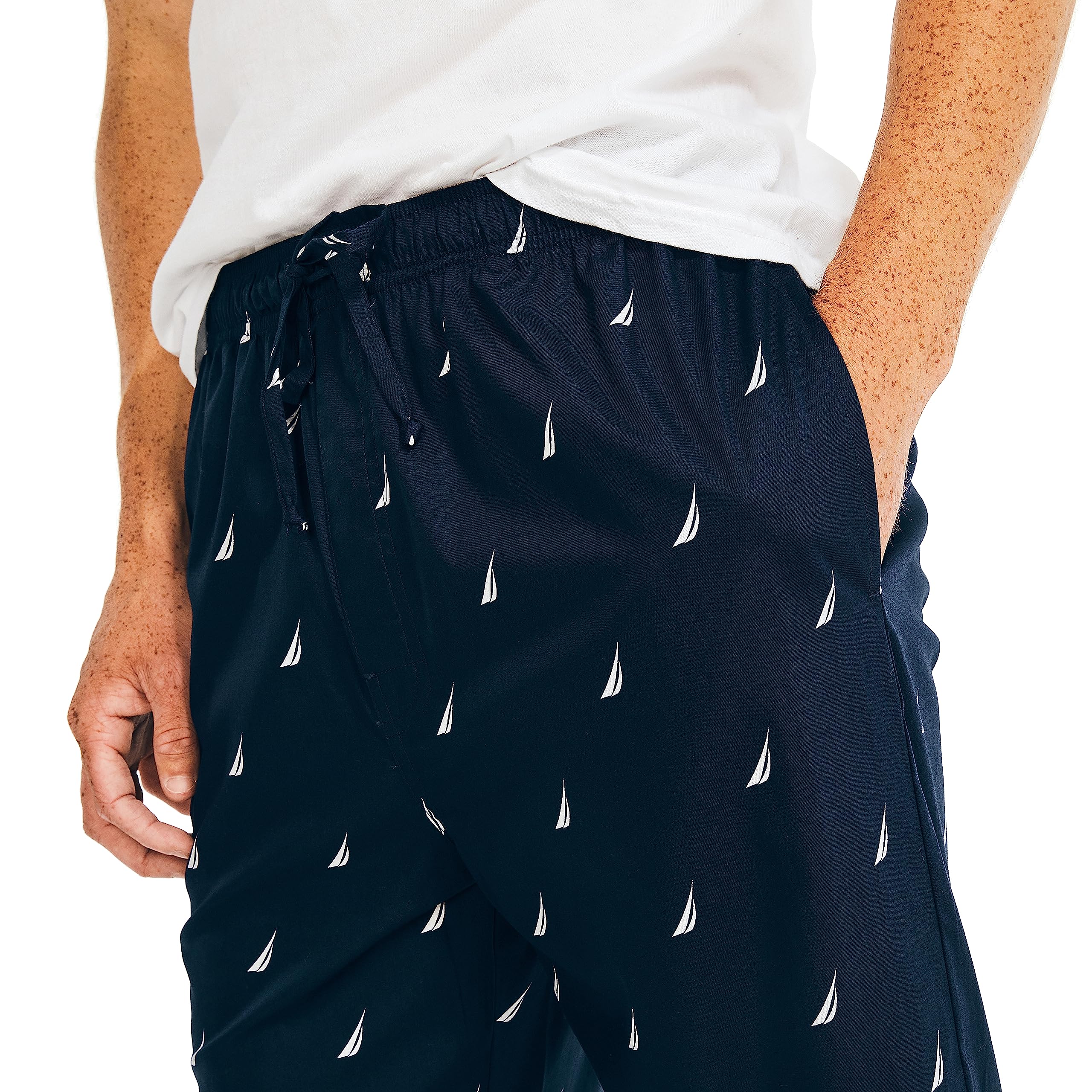 Foto 4 pulgar | Pantalón De Pijama Nautica Soft Woven 100% Algodón Con Cintura Elástica Para Hombre - Venta Internacional.