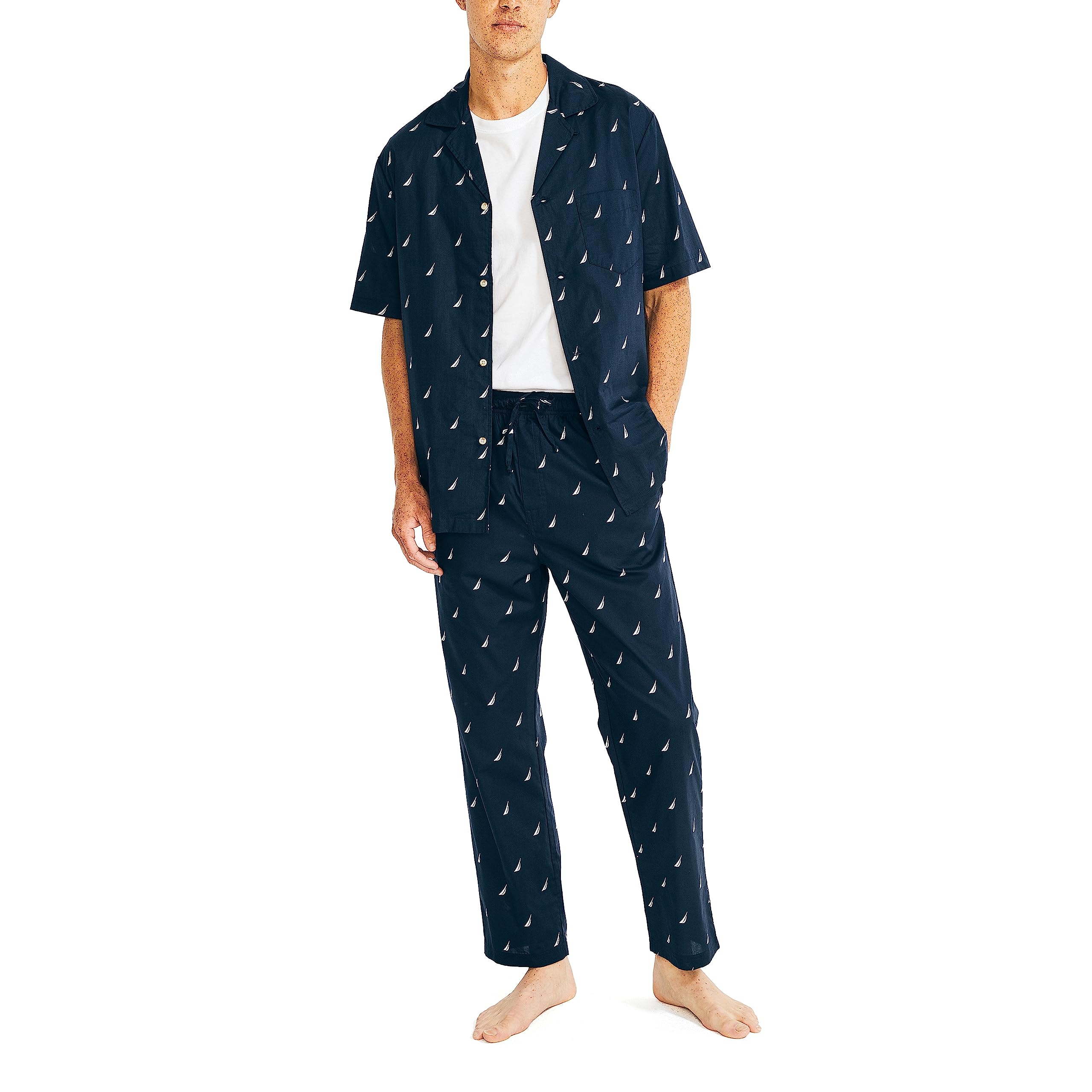 Foto 4 | Pantalón De Pijama Nautica Soft Woven 100% Algodón Con Cintura Elástica Para Hombre - Venta Internacional.