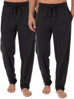 Foto 1 | Pantalón Para Dormir Fruit Of The Loom, Tejido De Punto Para Hombre, Color Negro, Talla M - Venta Internacional.