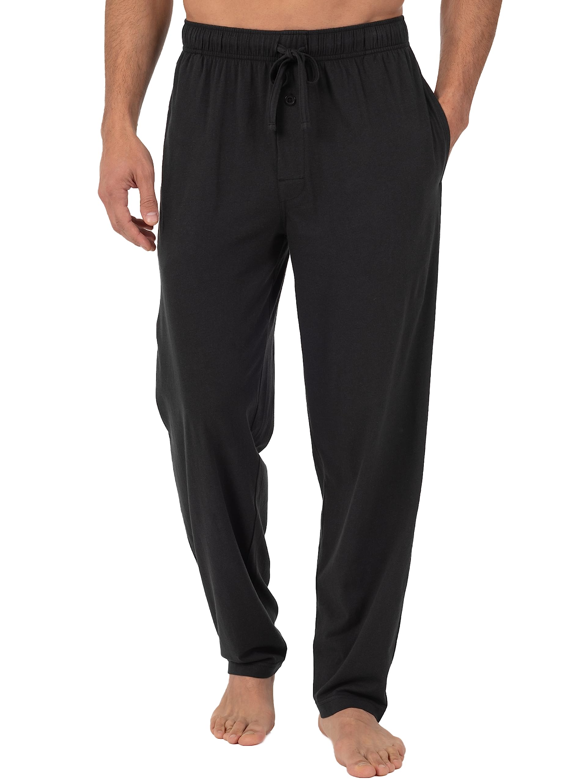 Foto 2 | Pantalón Para Dormir Fruit Of The Loom, Tejido De Punto Para Hombre, Color Negro, Talla M - Venta Internacional.