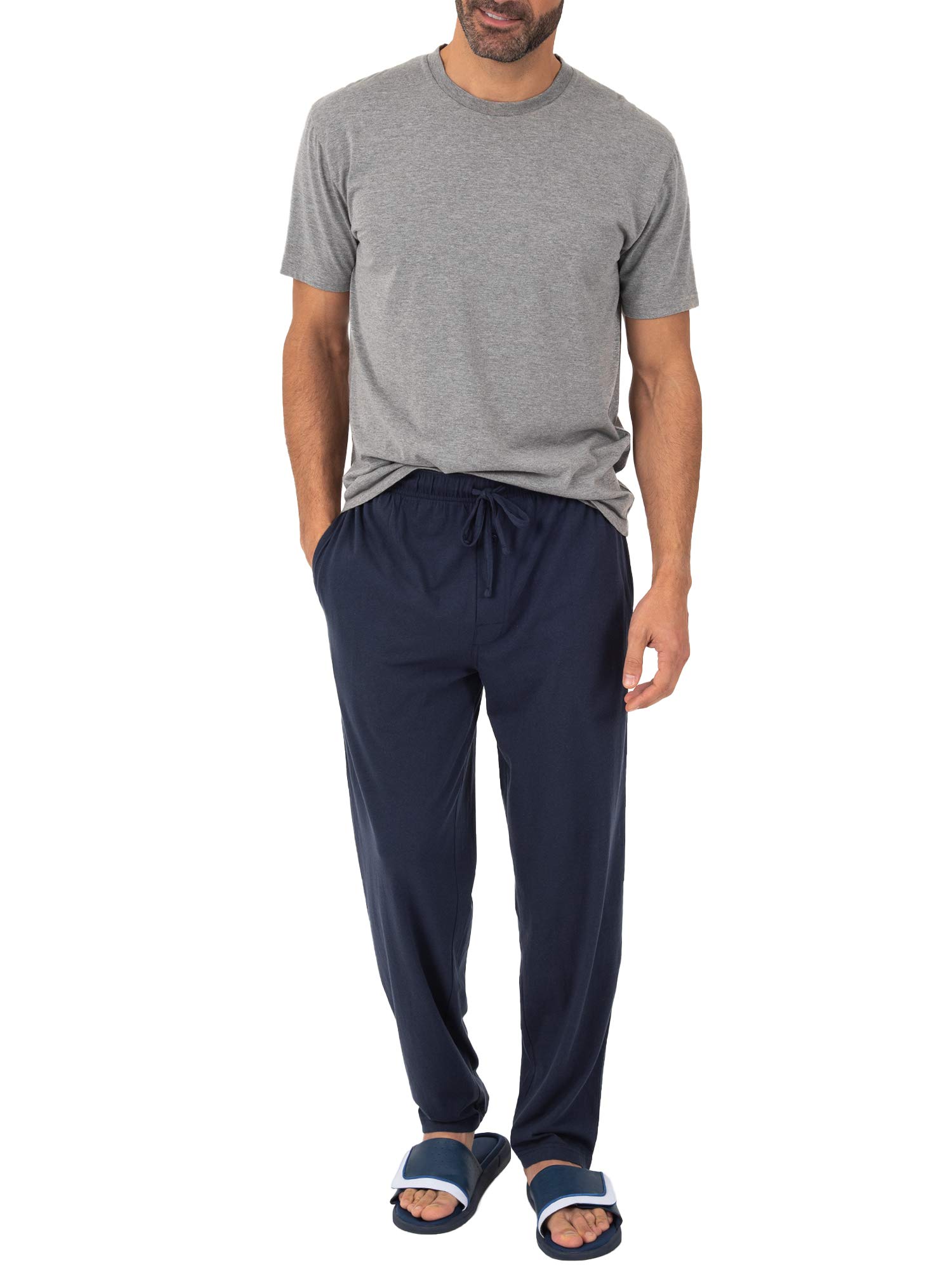 Foto 6 pulgar | Pantalón Para Dormir Fruit Of The Loom, Tejido Azul Marino Para Hombre, Talla M - Venta Internacional.