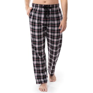 Foto 1 | Pantalón De Pijama Fruit Of The Loom De Franela Tejida Con Hilo Para Hombre, Negro - Venta Internacional.