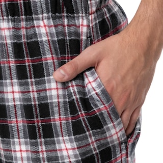 Foto 3 | Pantalón De Pijama Fruit Of The Loom De Franela Tejida Con Hilo Para Hombre, Negro - Venta Internacional.