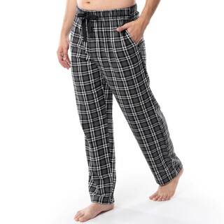 Foto 4 | Parte Inferior De Pijama De Franela Teñida Con Hilo Fruit Of The Loom Para Hombre - Venta Internacional.