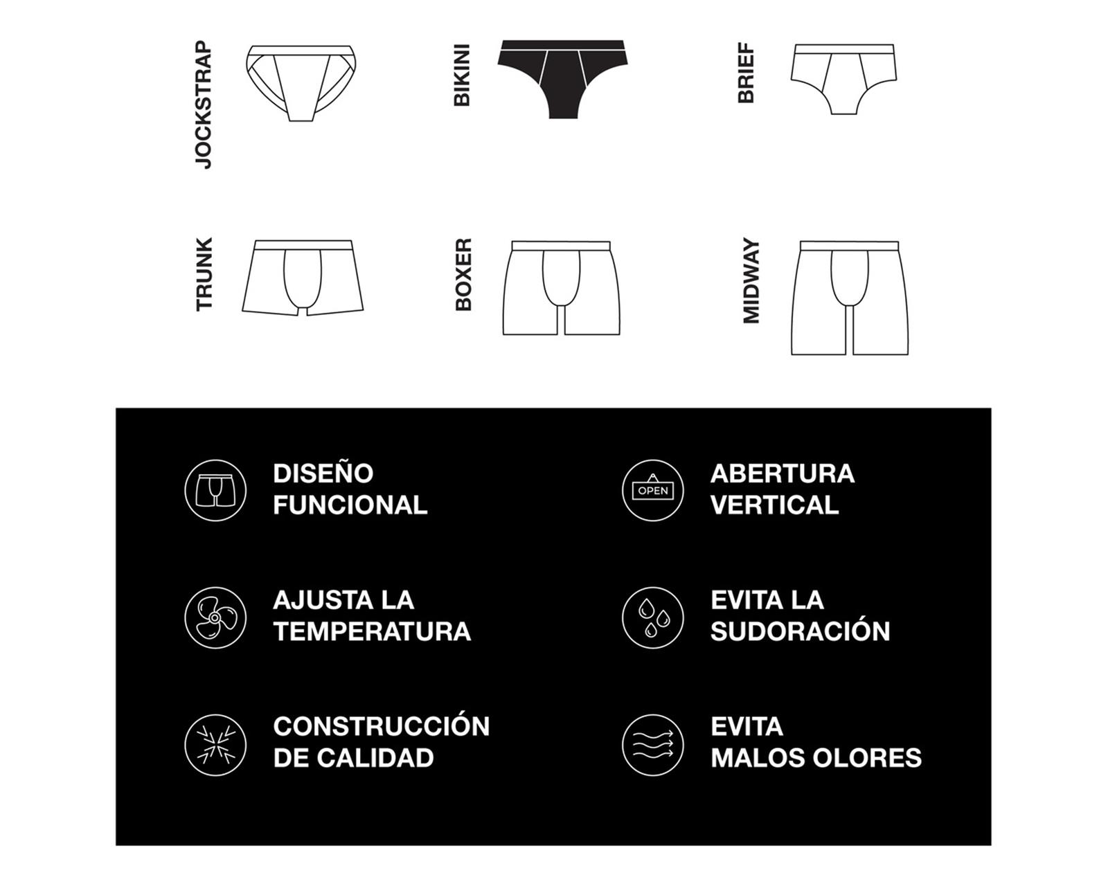 Foto 6 pulgar | Calzon Bikini Modern Unnder Ropa Interior Para Hombre 1 Pz Color Azul