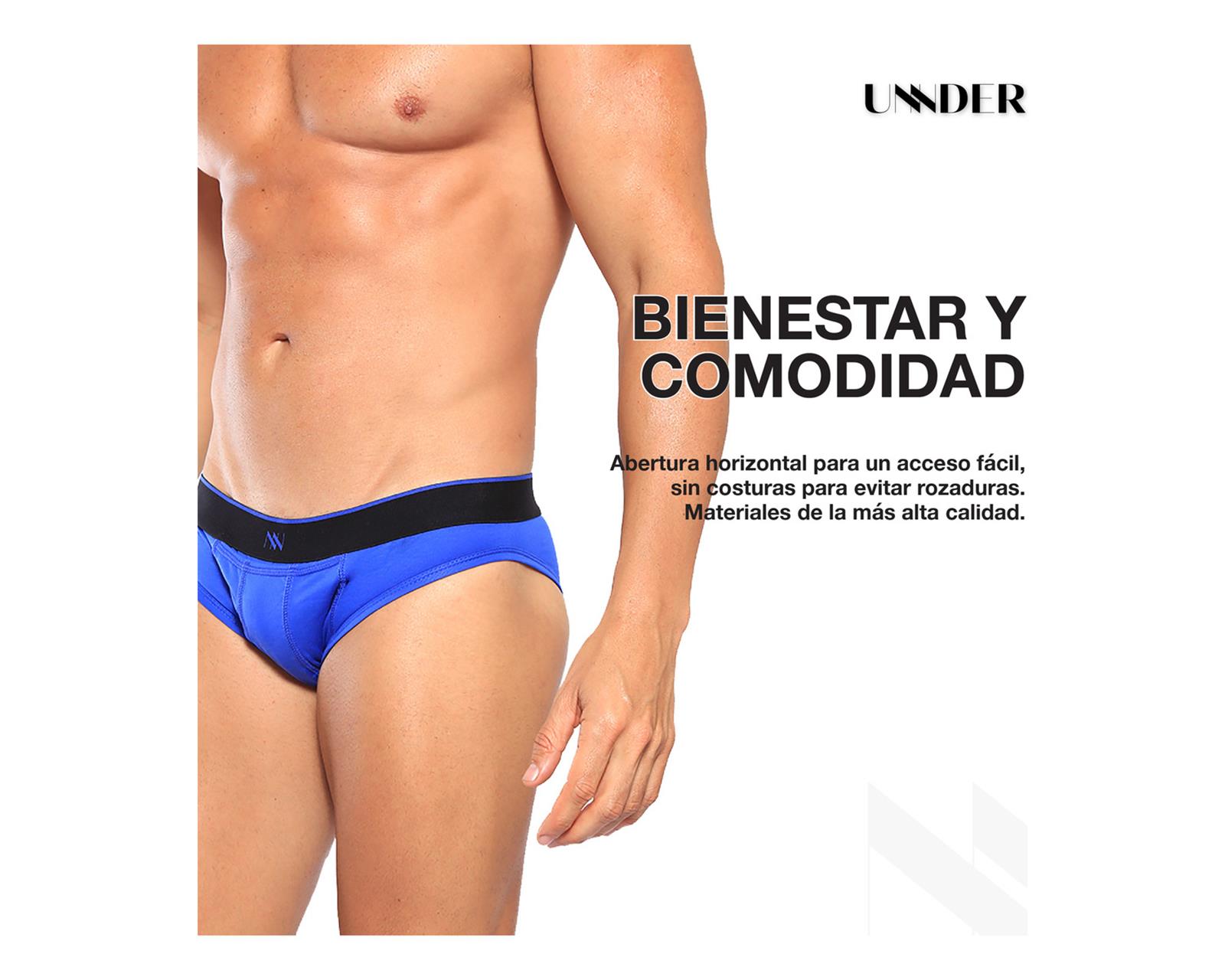 Foto 9 pulgar | Calzon Bikini Modern Unnder Ropa Interior Para Hombre 1 Pz Color Azul