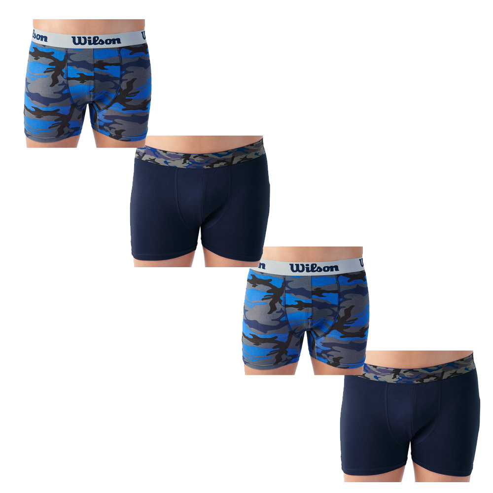 Foto 2 pulgar | Multipack 4 Boxer Wilson 95879 Color Azul Diseños Camuflajeados.