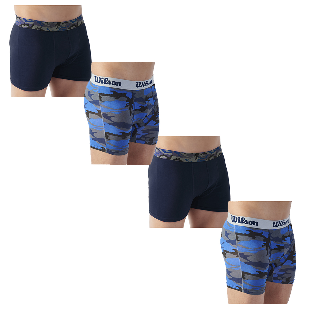 Foto 3 pulgar | Multipack 4 Boxer Wilson 95879 Color Azul Diseños Camuflajeados.
