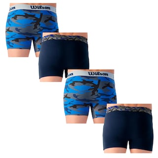 Foto 3 | Multipack 4 Boxer Wilson 95879 Color Azul Diseños Camuflajeados.