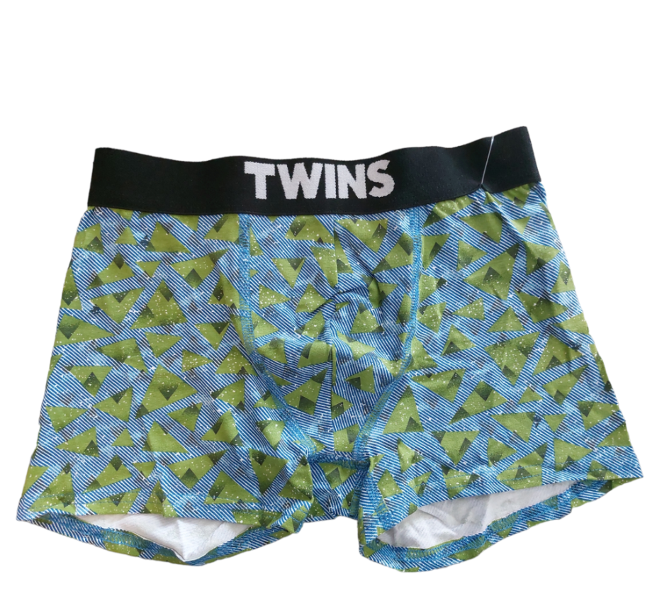 Boxer Para Caballero-azul/verde Twins