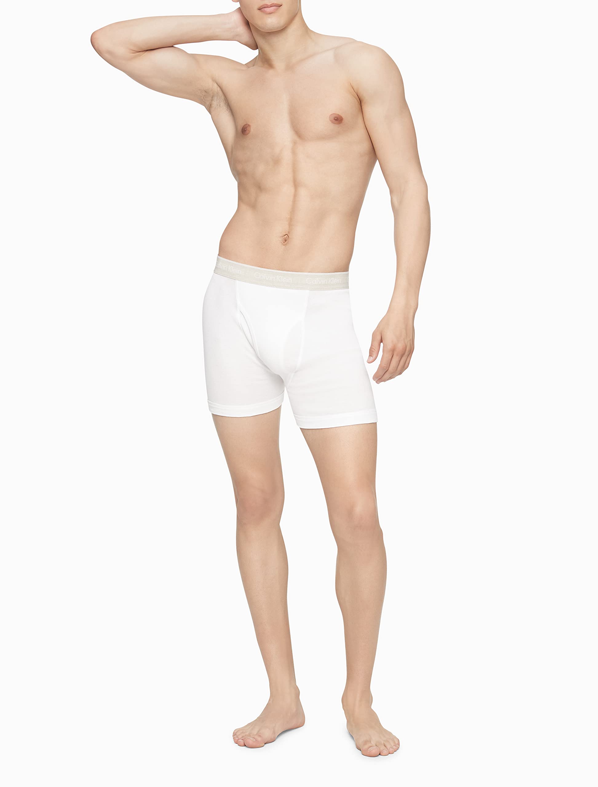 Foto 5 pulgar | Bóxer Calvin Klein Cotton Classics Blancos 3 piezas para Hombre - Venta Internacional