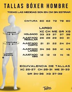 Foto 5 | Boxer Para Caballero-azul Twins
