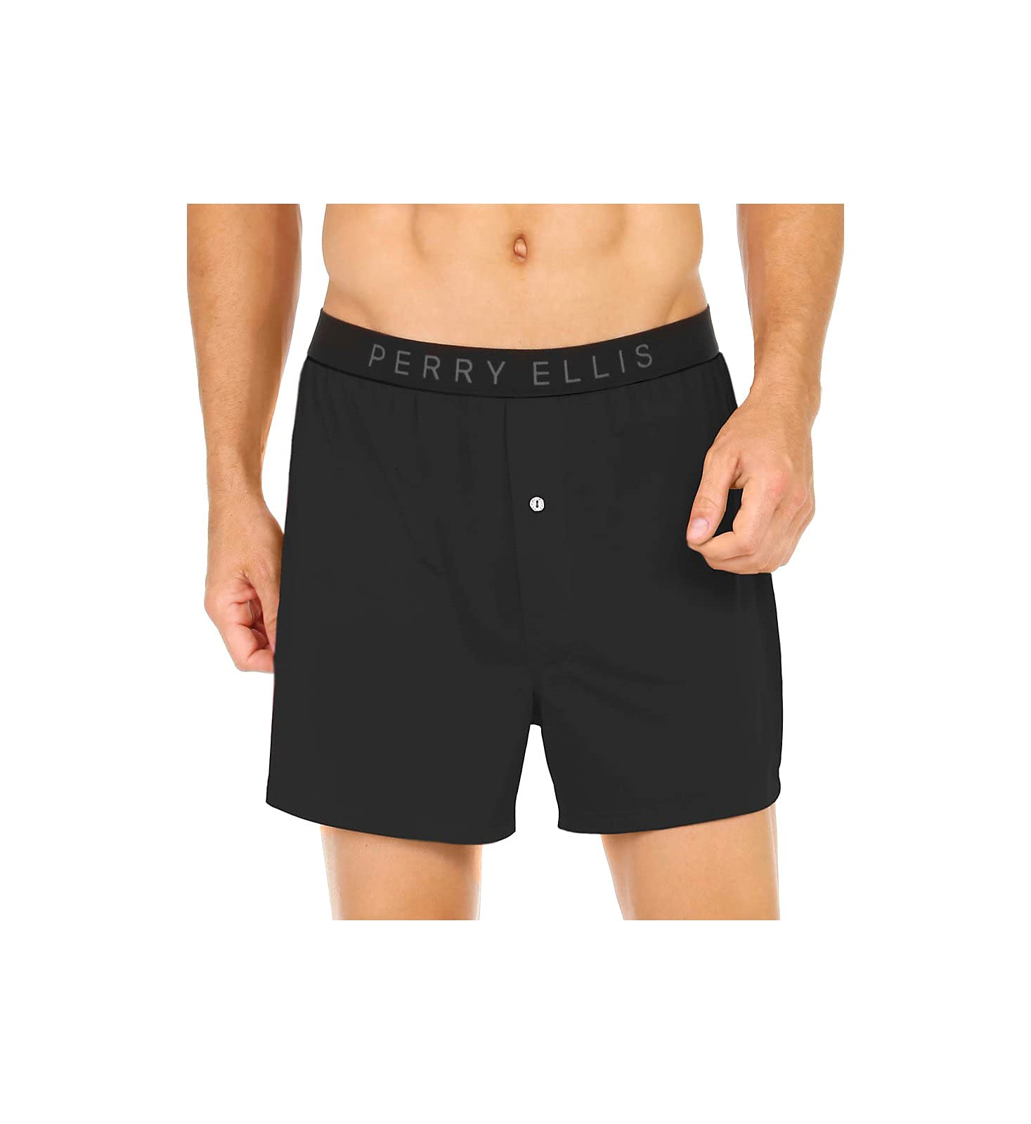 Bóxer Perry Ellis Luxe Solid Negros - Venta Internacional