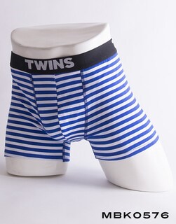 Foto 3 | Boxer Para Caballero Biker-azul/blanco Twins