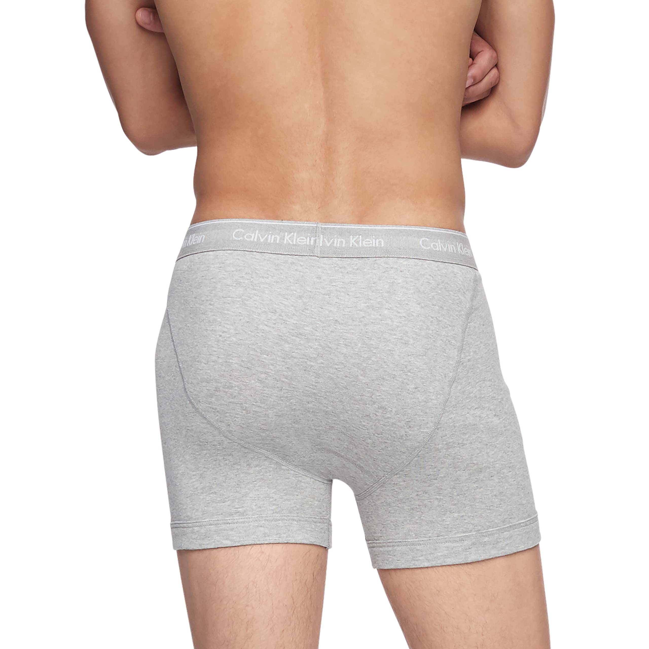 Foto 4 pulgar | Calzoncillo Bóxer Calvin Klein Cotton Classics Gris 3 Piezas para Hombre - Venta Internacional