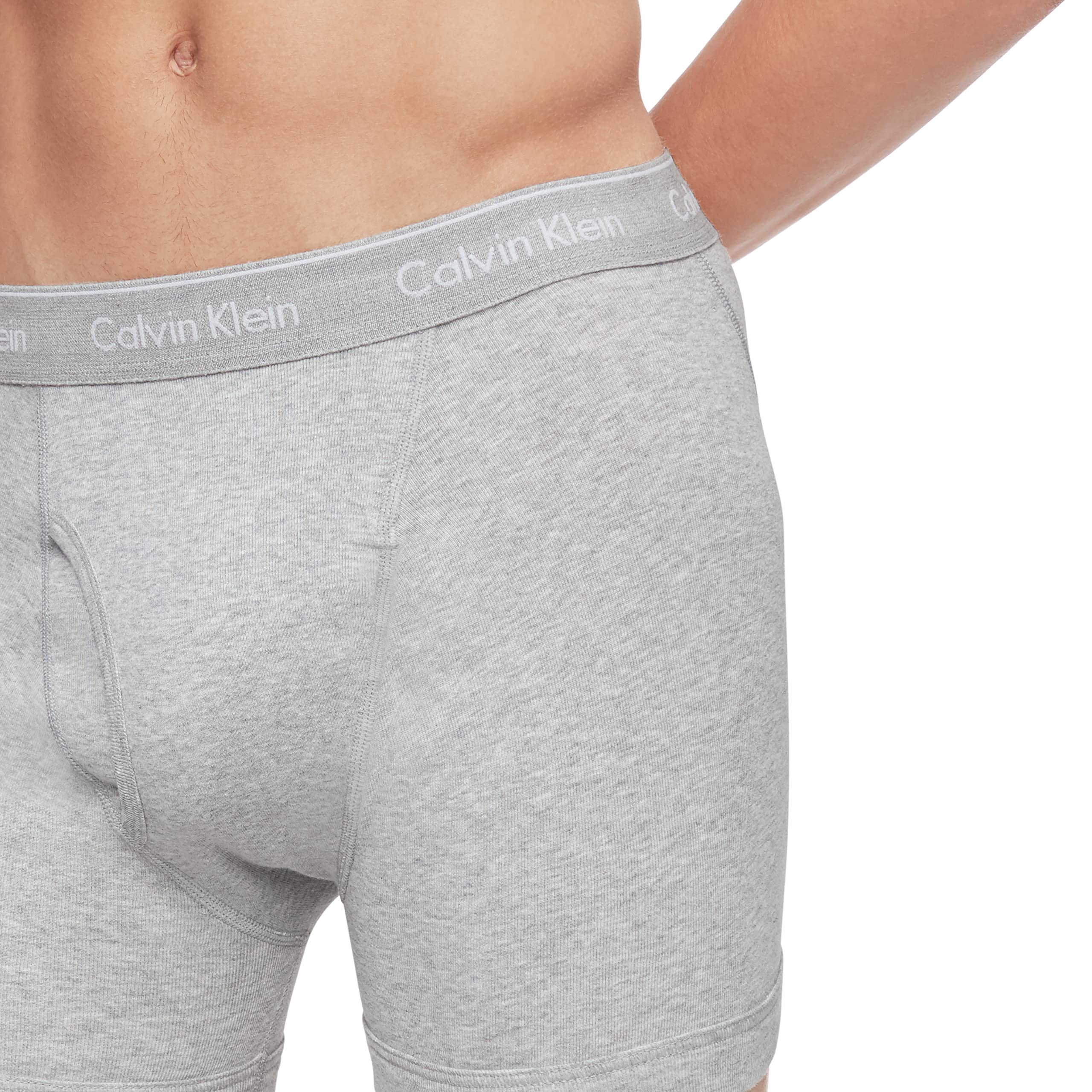 Foto 5 pulgar | Calzoncillo Bóxer Calvin Klein Cotton Classics Gris 3 Piezas para Hombre - Venta Internacional