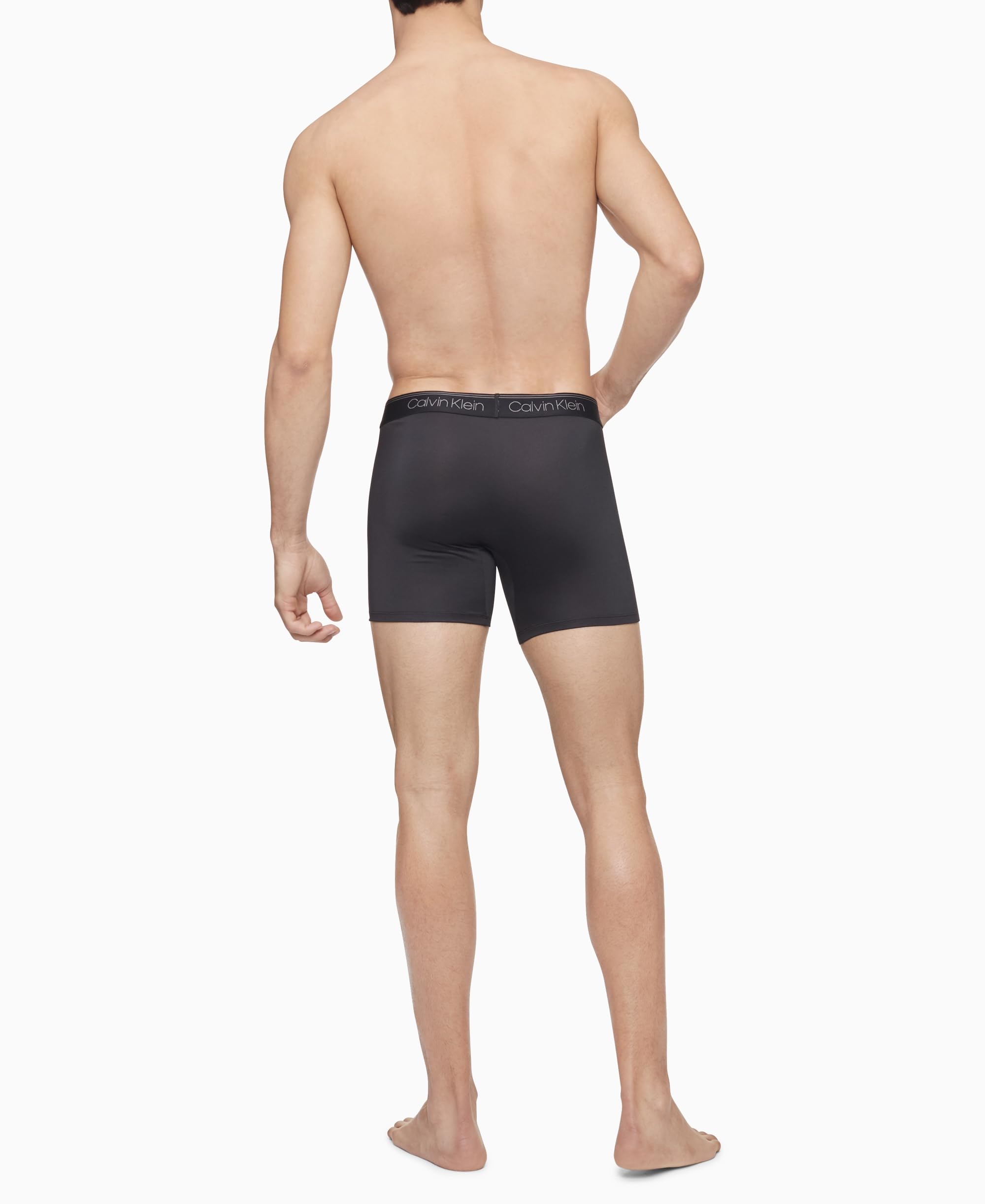 Foto 4 pulgar | Bóxer Calvin Klein Microelásticos Negros Paquete de 3 para Hombre - Venta Internacional