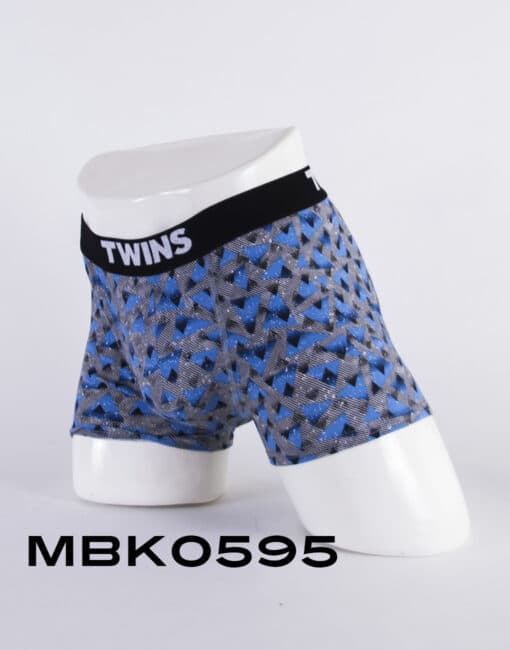 Foto 4 pulgar | Boxer Para Caballero Biker-azul/gris Twins