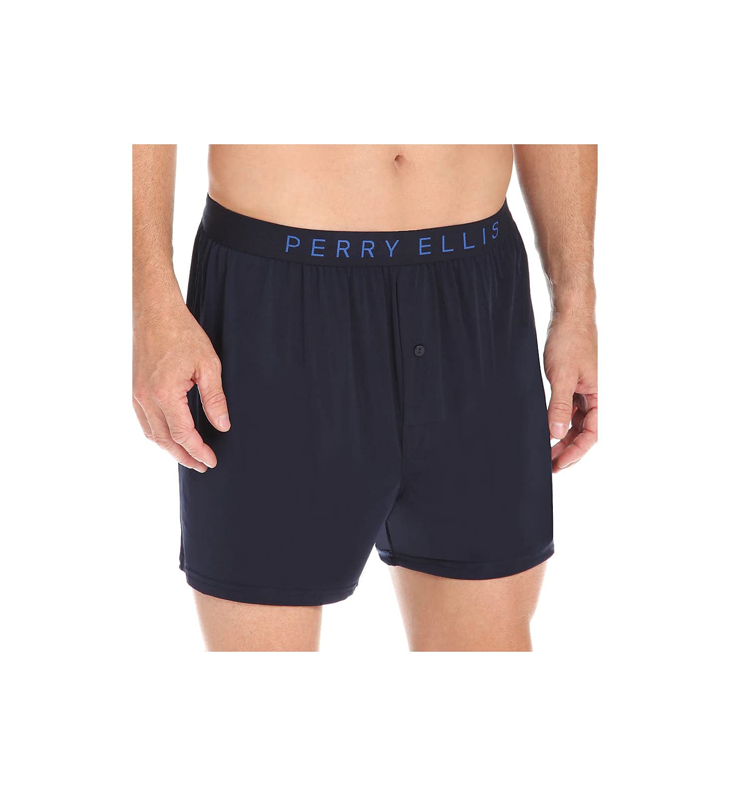 Foto 2 pulgar | Bóxer Perry Ellis Luxe Solid Azul Marino para Hombre - Venta Internacional