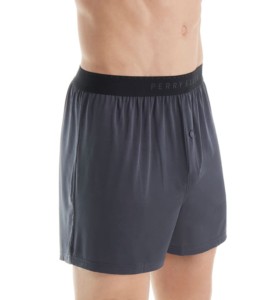 Foto 3 pulgar | Bóxer Perry Ellis Luxe Solid Azul Marino para Hombre - Venta Internacional
