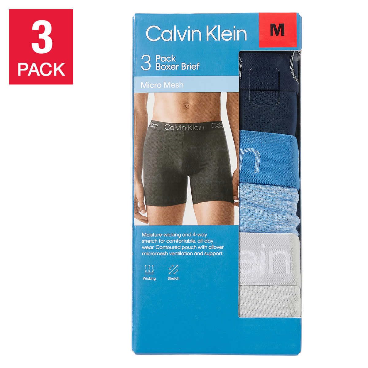 Foto 4 pulgar | Bóxer Calvin Klein de Microfibra para Hombre Paquete 3 piezas - Venta Internacional