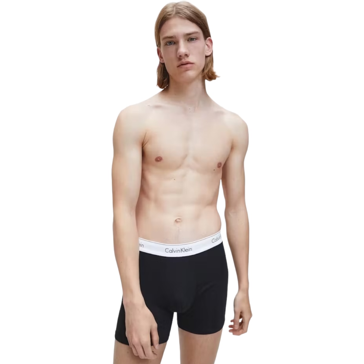 Foto 2 | Boxer Brief Calvin Klein Cotton Stretch 3pack Negro