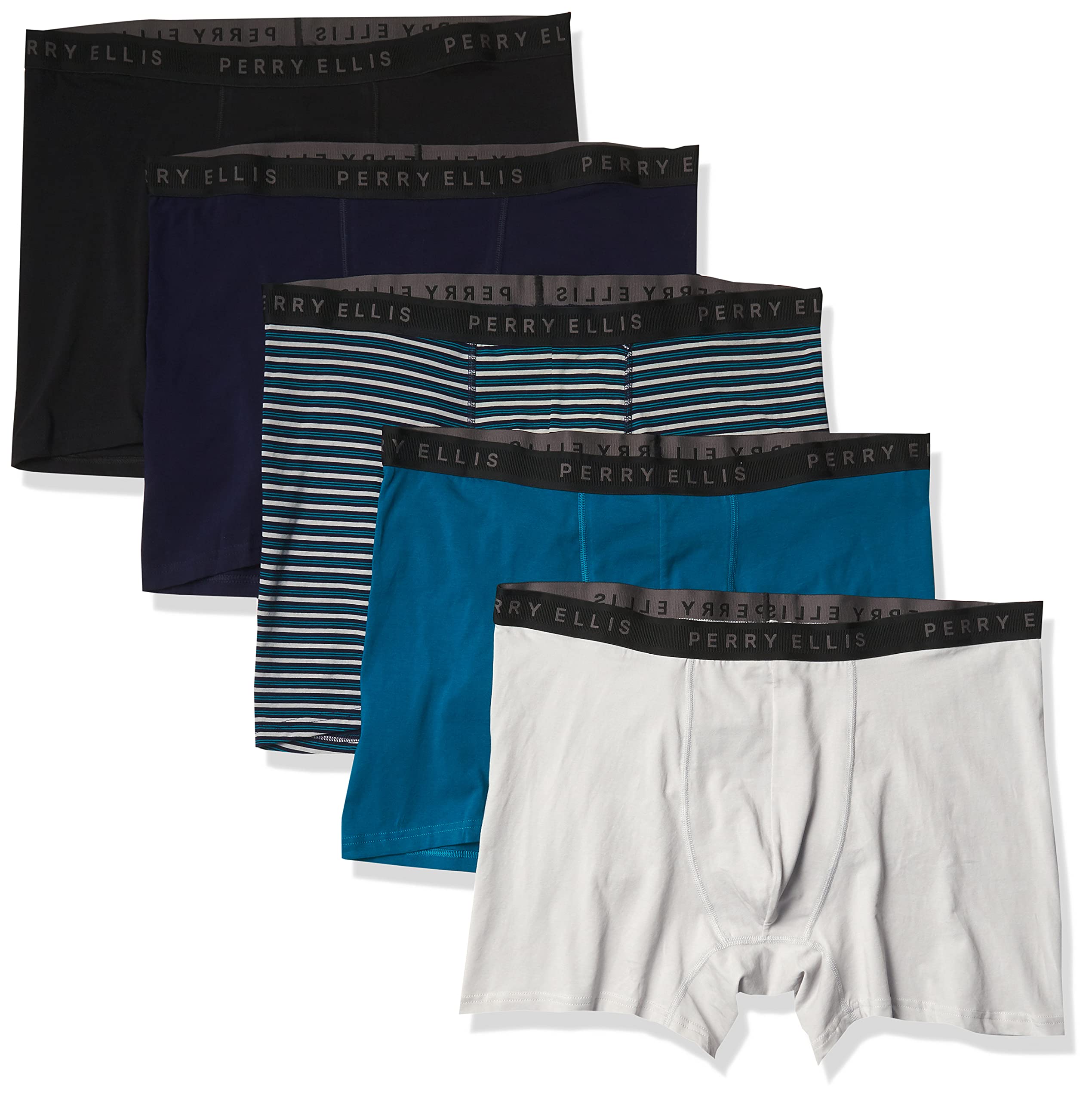 Foto 1 | Bóxer Perry Ellis de Algodón Elástico Paquete de 5 para Hombre - Venta Internacional
