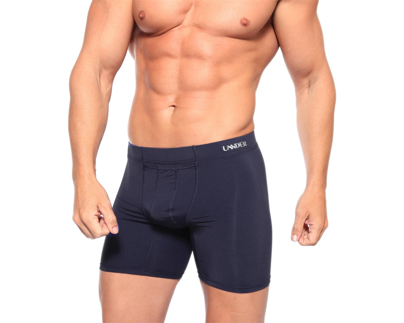 Boxer Midway Brief Sport Unnder Ropa Interior Hombre 1 Pieza Color Azul Marino