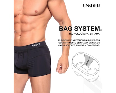 Foto 6 | Boxer Briefs Sport Unnder Ropa Interior Para Hombre 1 Pieza Color Negro