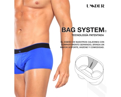 Foto 5 | Boxer Modern Trunks Unnder Ropa Interior Para Hombre 1 Pieza Color Azul