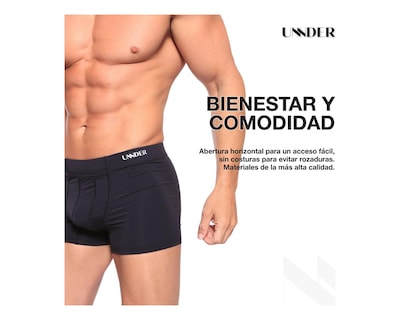 Foto 8 | Boxer Briefs Sport Unnder Ropa Interior Para Hombre 1 Pieza Color Azul Marino