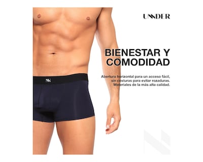 Foto 8 | Boxer Trunks Classic Unnder Ropa Interior Para Hombre 1 Pz Color Azul Oscuro