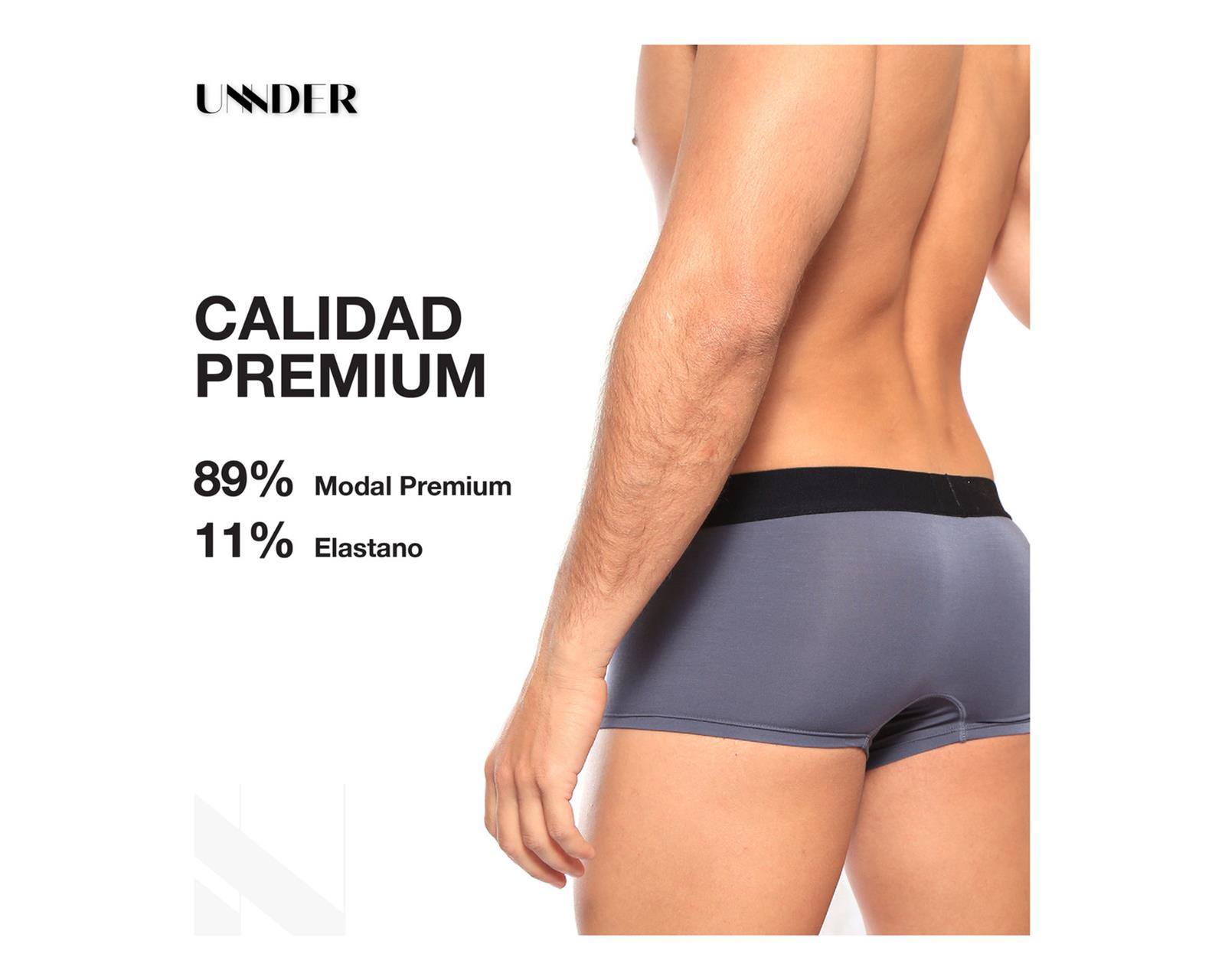 Foto 8 pulgar | Boxer Trunks Classic Unnder Ropa Interior Para Hombre 1 Pz Color Gris Oscuro