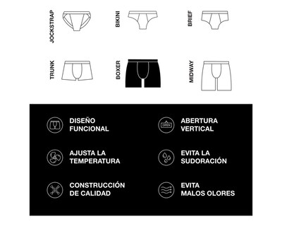 Foto 6 | Boxer Brief Classic Unnder Ropa Interior Para Hombre 1 Pieza Color Blanco