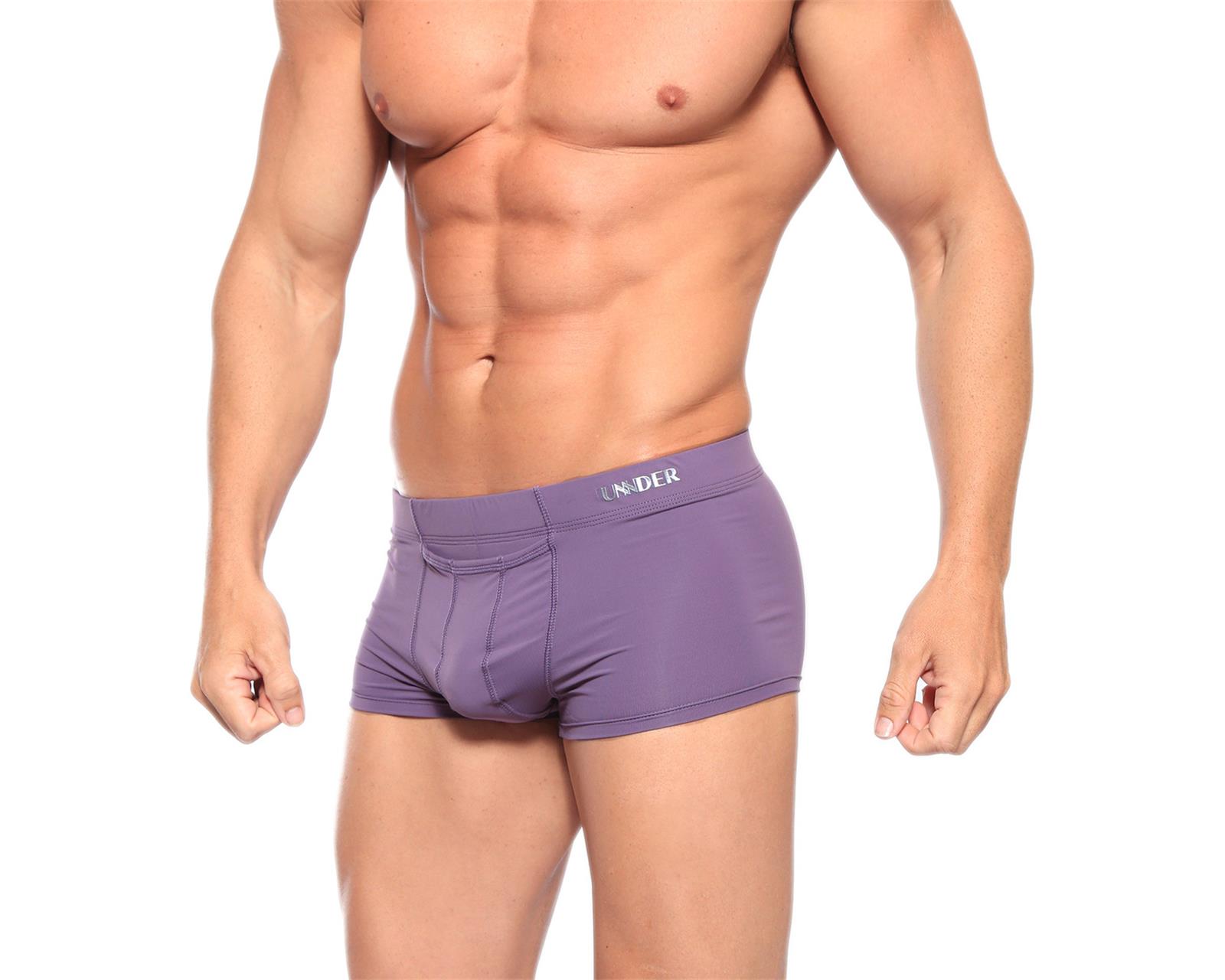 Boxer Trunk Sport Unnder Ropa Interior Para Hombre 1 Pieza Color Morado