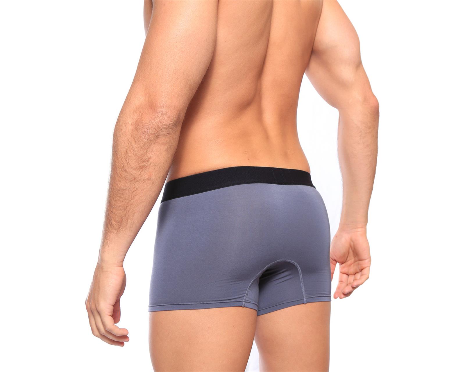 Foto 4 pulgar | Boxer Brief Classic Unnder Ropa Interior Para Hombre 1 Pieza Color Gris Oscuro