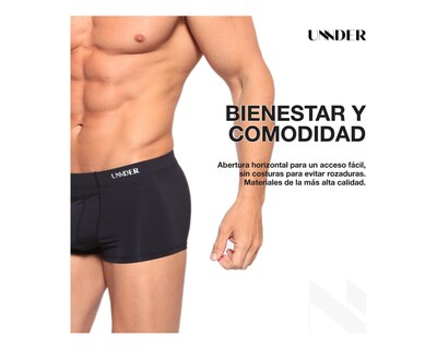 Foto 8 | Boxer Trunk Sport Unnder Ropa Interior Para Hombre 1 Pieza Color Azul Marino