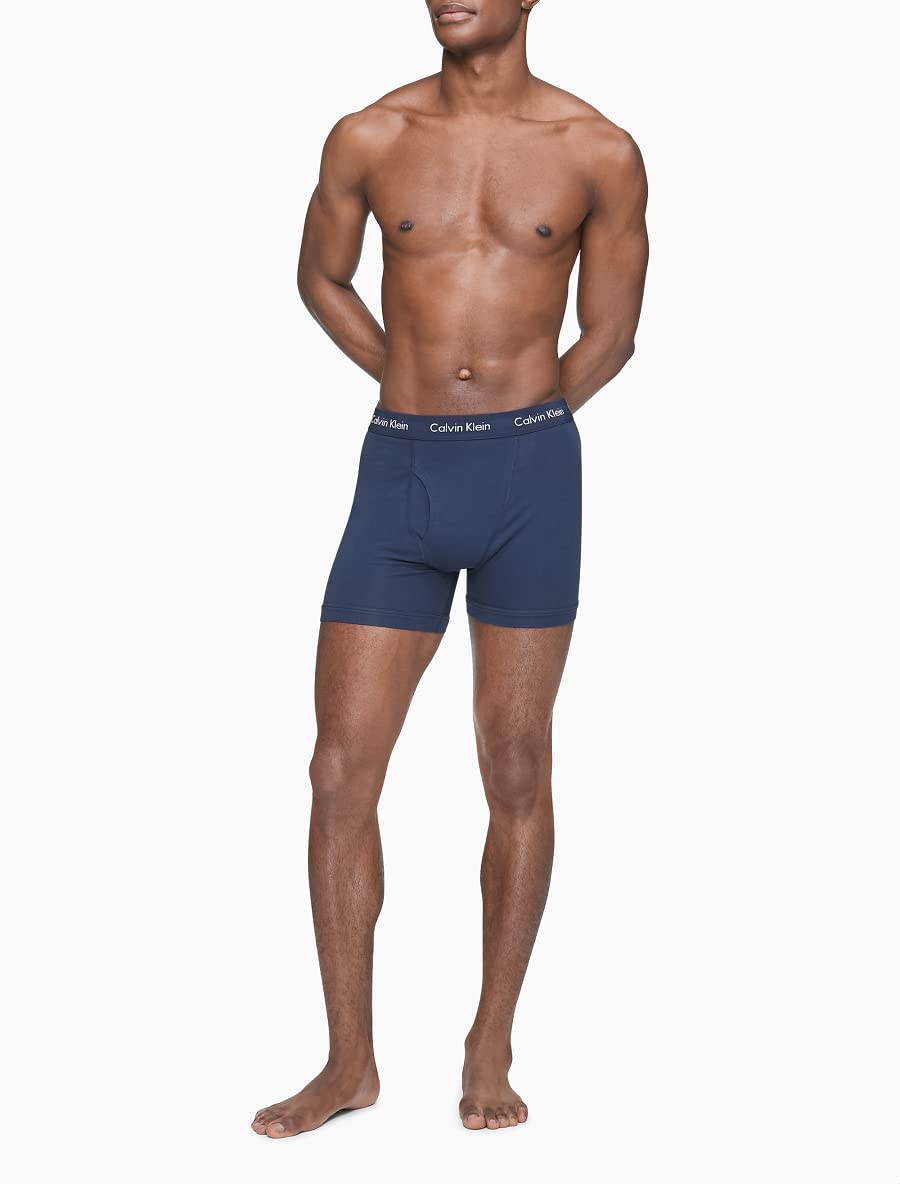 Foto 3 pulgar | Calzoncillos Tipo Bóxer Calvin Klein De Algodón Elástico Para Hombre, Paquete De 5 - Venta Internacional.