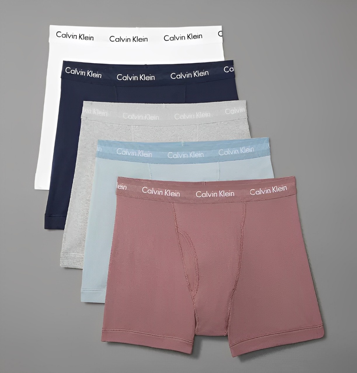 Pack De 5 Boxers Calvin Klein Largo Algodón Colores