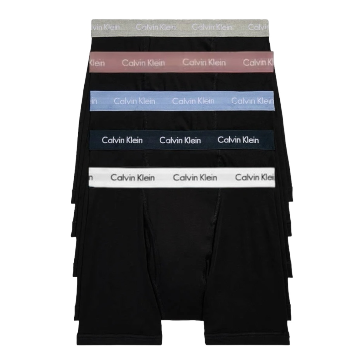 Pack De 5 Boxer Calvin Klein Largo Algodón Negros