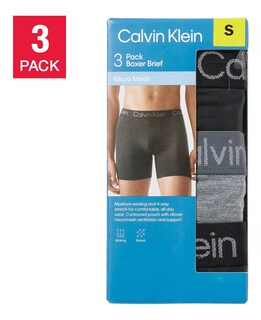 Foto 2 | Pack de 3 Boxers de Micro Malla Calvin Klein para Hombre