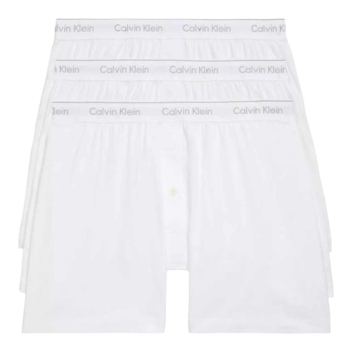 Foto 2 pulgar | Pack De 3 Boxers Calvin Klein Knit De Algodón Blanco