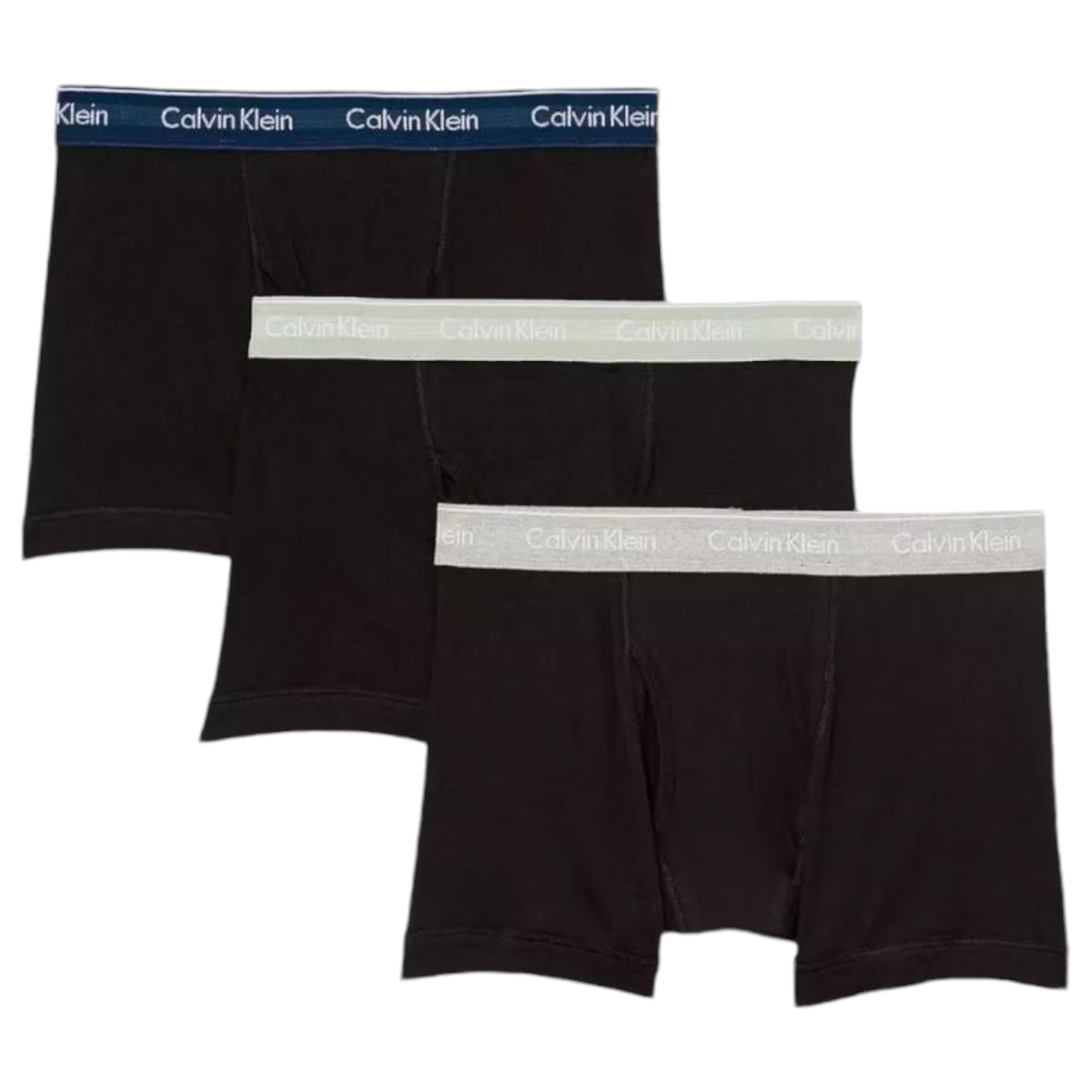 Foto 2 pulgar | Pack De 3 Boxers Calvin Klein Corto Negros Algodón