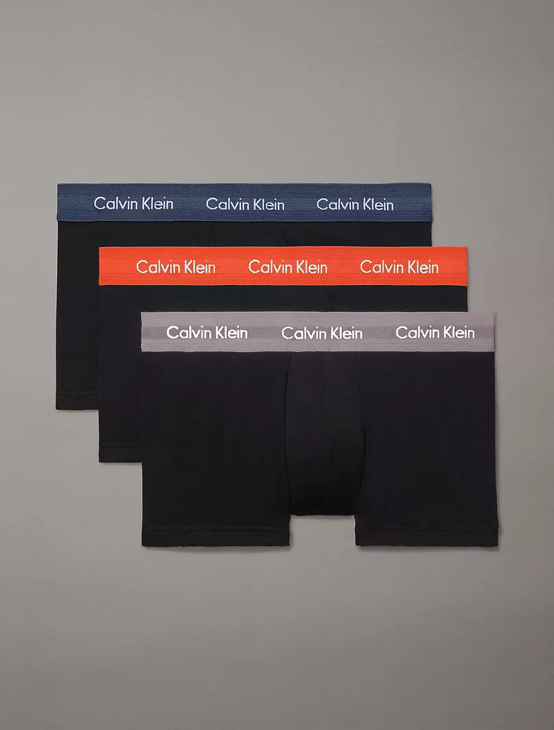 Foto 2 pulgar | Pack De 3 Boxers Calvin Klein Trunk Negros A,n,g