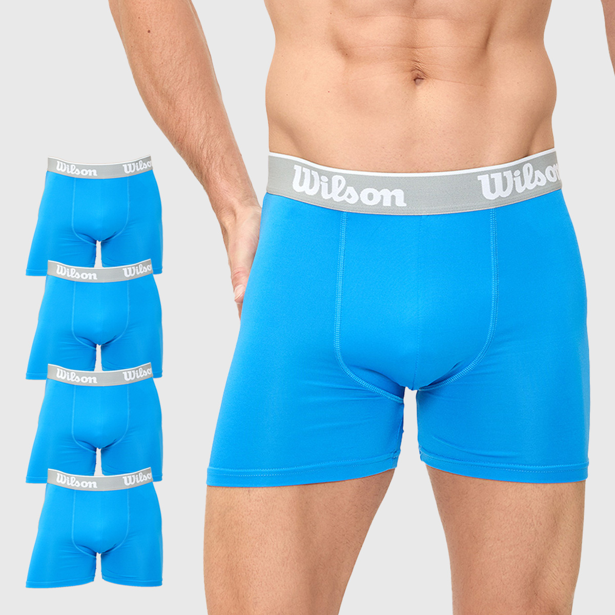 Foto 2 pulgar | Boxer Wilson Pack 4 Caballero Liso Transpirable